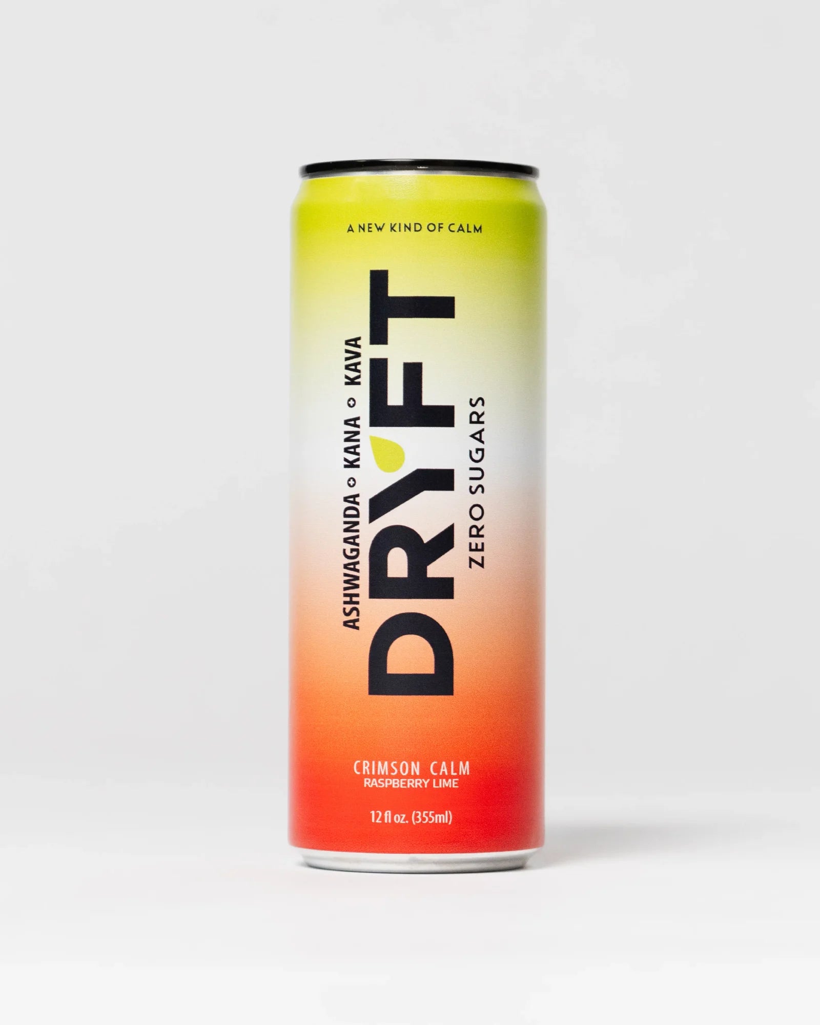 DrYft Crimson Calm can, raspberry and lime relaxation drink
