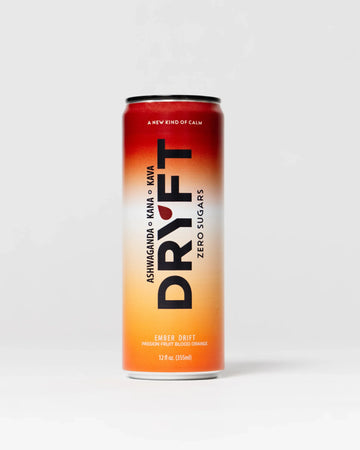DrYft Ember Drift can, passion fruit and blood orange relaxation drink